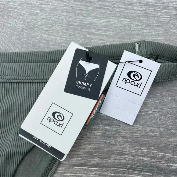 Rip Curl Surf Gypsy Banded Bikini Bottoms in olive - Picture 8 of 8